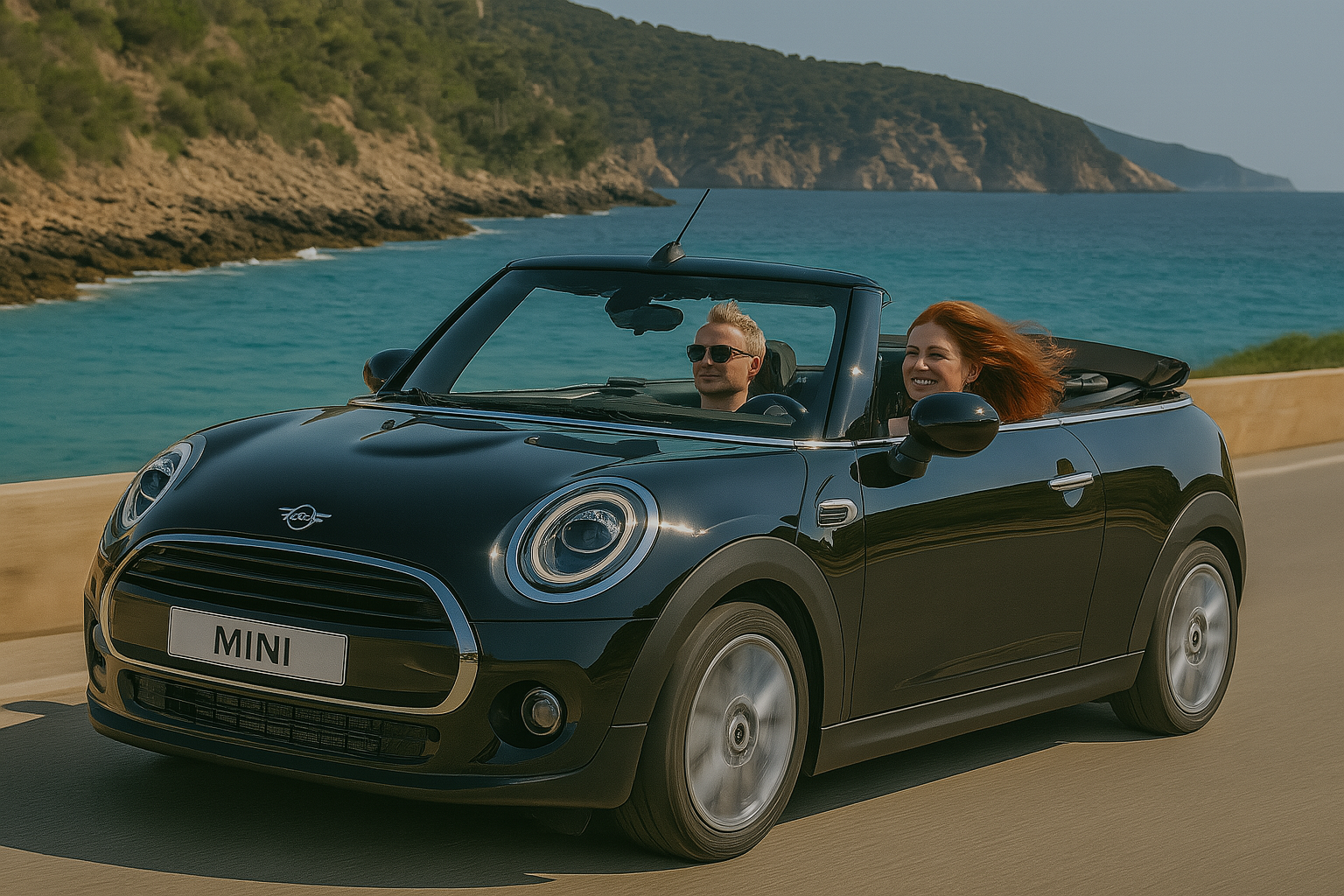 Alquiler coche descapotable Mini Cooper Cabrio Automático en Ibiza